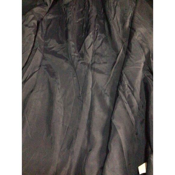 Anne Klein Navy Collared Long Sleeves Padded Shoulder Long Blazer Coat Jacket 16 - Picture 6 of 11